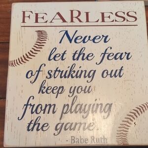 Inspirational Babe Ruth Quote Plaque